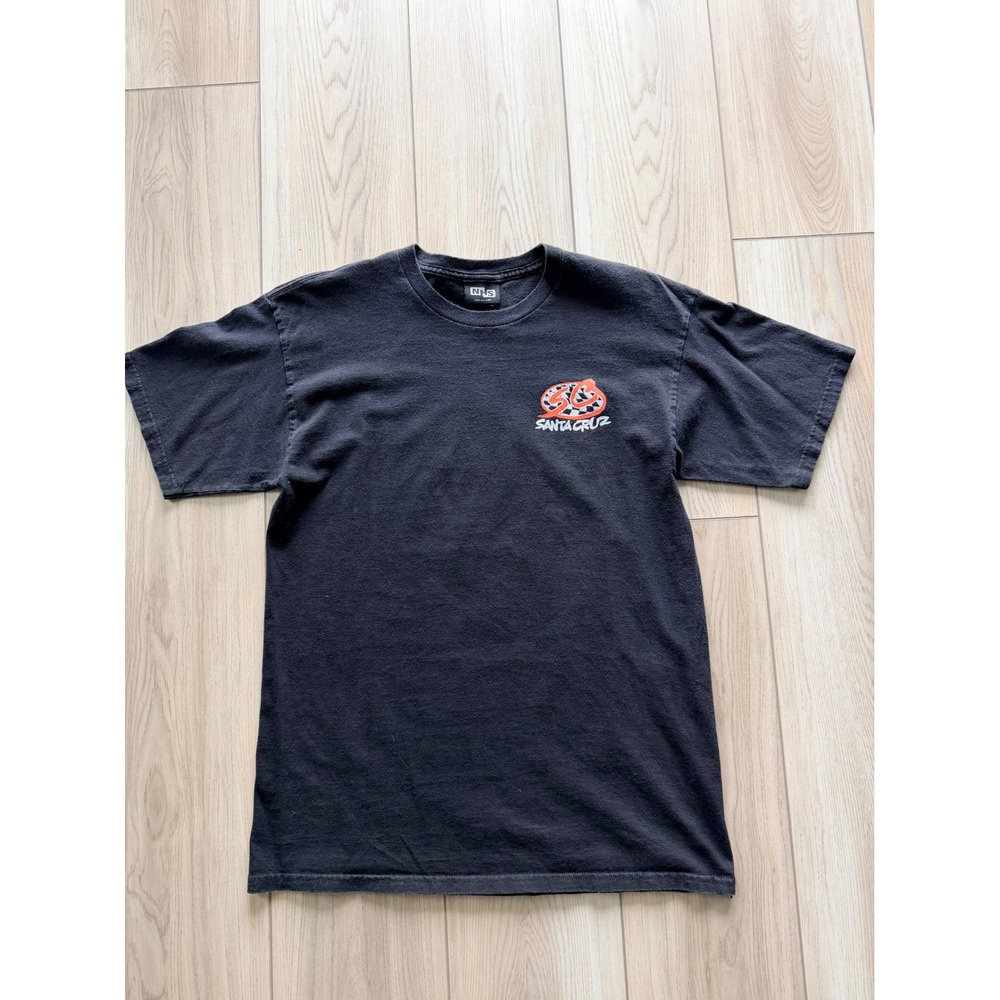 Santa Cruz T Shirt Mens Medium Black Checkered Logo Graphic NHS Skater Tee